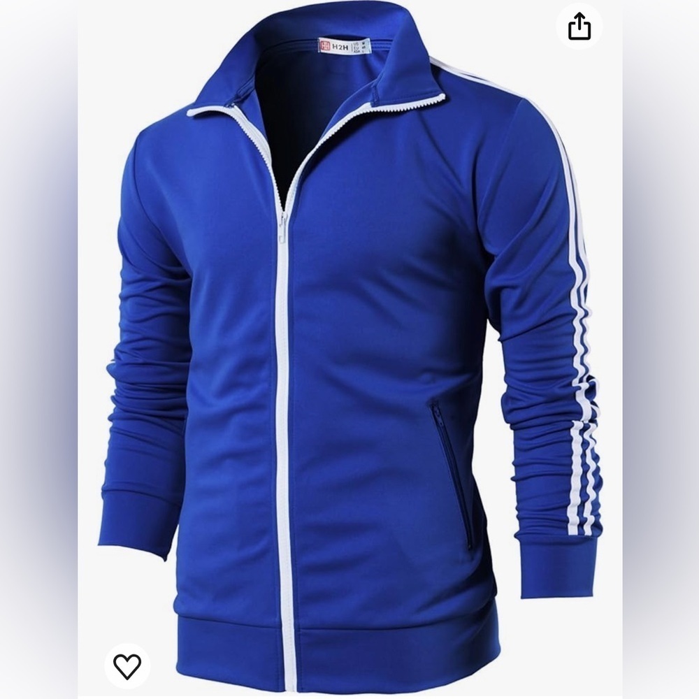 Retro Active Slim Fit Lightweight Zip Up Track Tacket